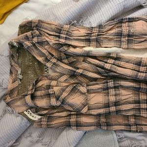 MissMe Casual Plaid Button-Up